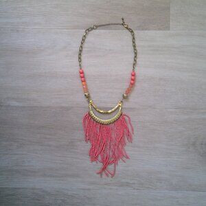 Coral Bohemian Necklace